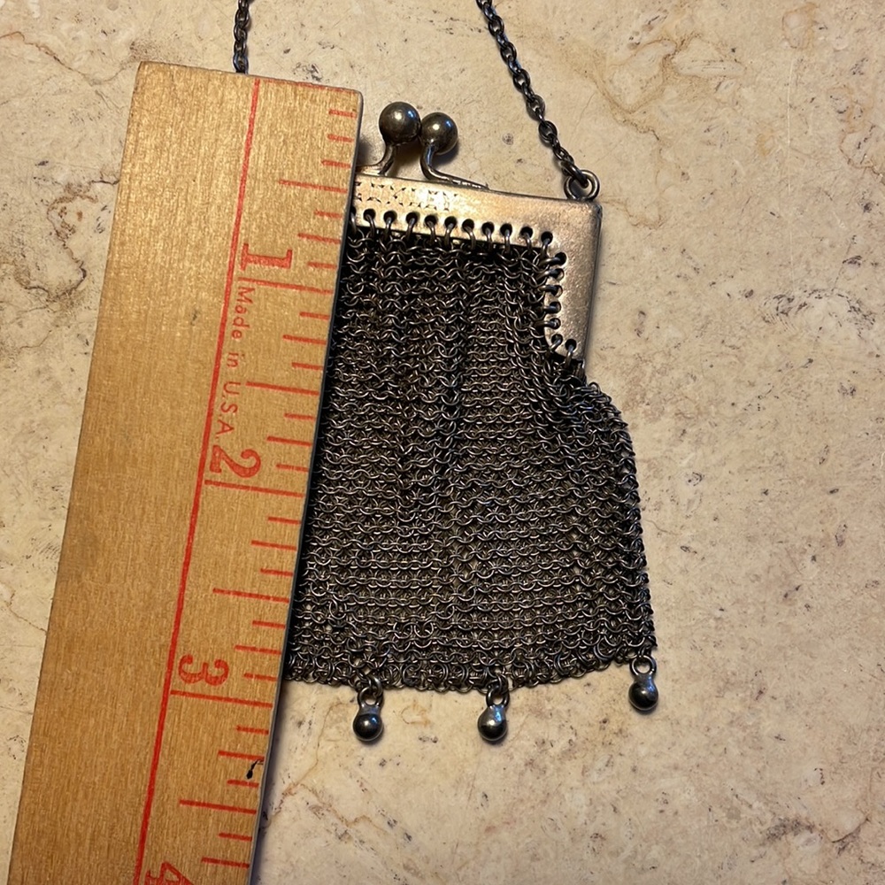 Antique sterling silver coin purse - Picture 14 of 15